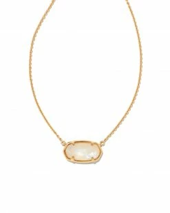 Kendra Scott Elisa 18k Gold Vermeil Pendant Necklace In Rainbow Moonstone