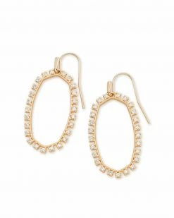 Kendra Scott Elle Open Frame Crystal Drop Earrings In Rose Gold