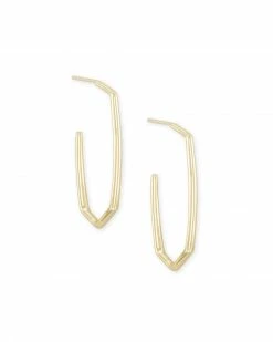 Kendra Scott Ellen Hoop Earrings In 18k Gold Vermeil