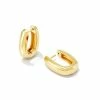 Kendra Scott Ellen Wide Huggie Earrings In 18k Gold Vermeil
