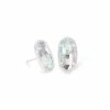 Kendra Scott Ellie Silver Stud Earrings In Dichroic Glass