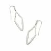 Kendra Scott Elongated Abbie Open Frame Earrings In Silver