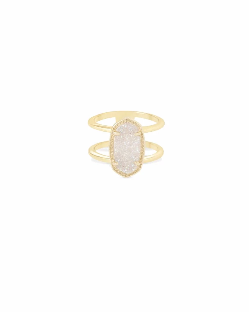 Kendra Scott Elyse Gold Ring In Iridescent Drusy 1 Kendra Scott Elyse Gold Ring In Iridescent Drusy