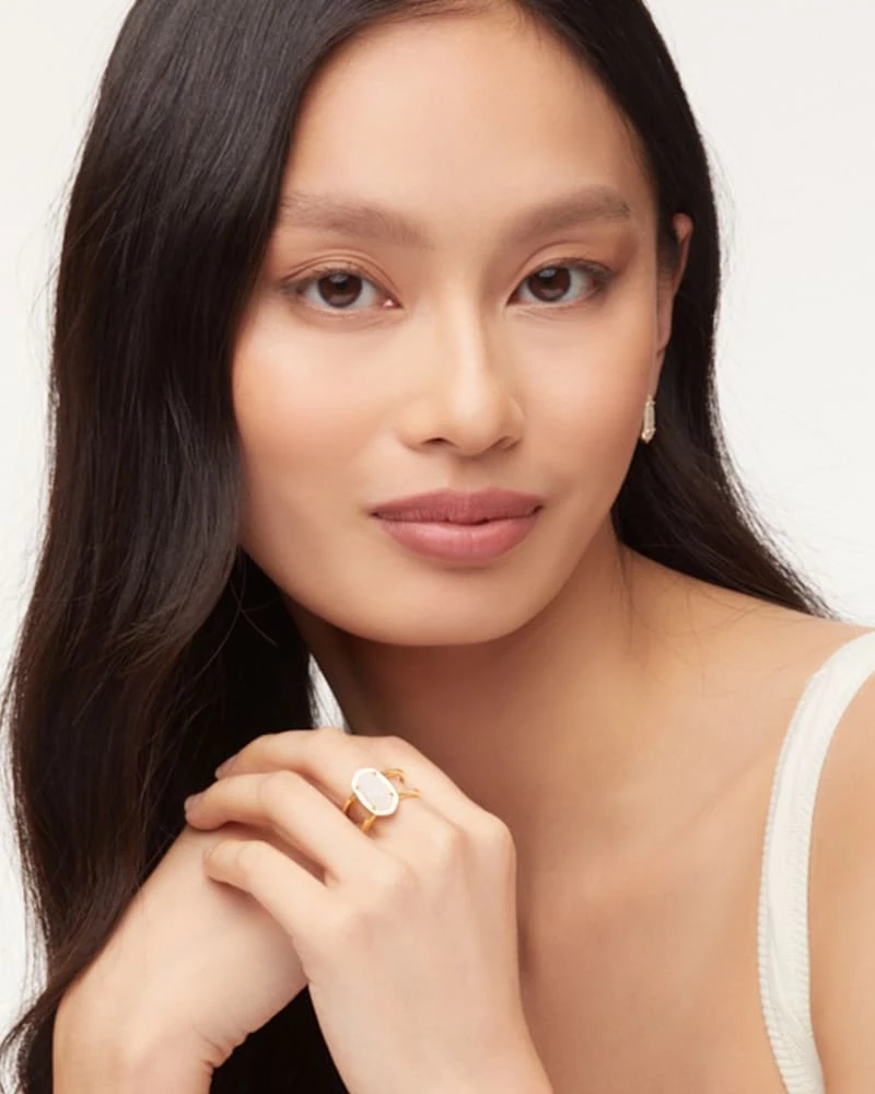 Kendra Scott Elyse Gold Ring In Iridescent Drusy 2 Kendra Scott Elyse Gold Ring In Iridescent Drusy - Image 2