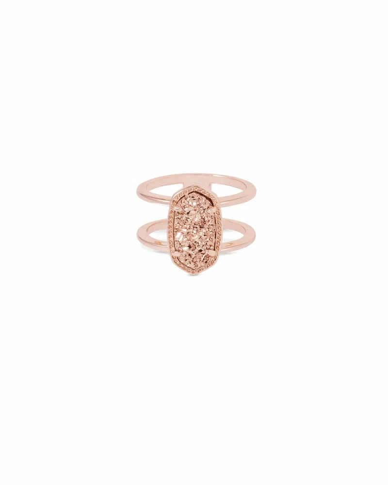 Kendra Scott Elyse Rose Gold Ring In Rose Gold Drusy 1 Kendra Scott Elyse Rose Gold Ring In Rose Gold Drusy