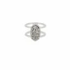 Kendra Scott Elyse Silver Ring In Platinum Drusy