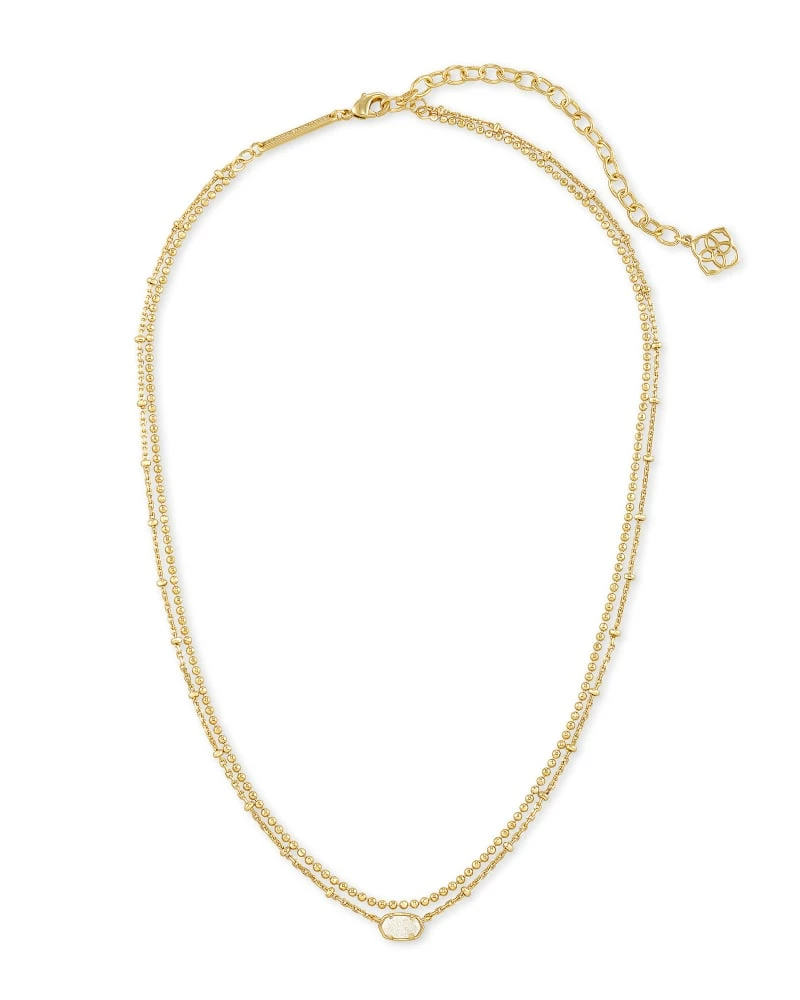 Kendra Scott Emilie Gold Multi Strand Necklace In Iridescent Drusy 3 Kendra Scott Emilie Gold Multi Strand Necklace In Iridescent Drusy - Image 3