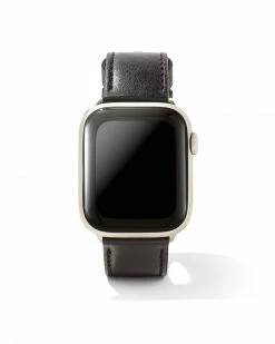 Kendra Scott Evans Leather Watch Band In Black