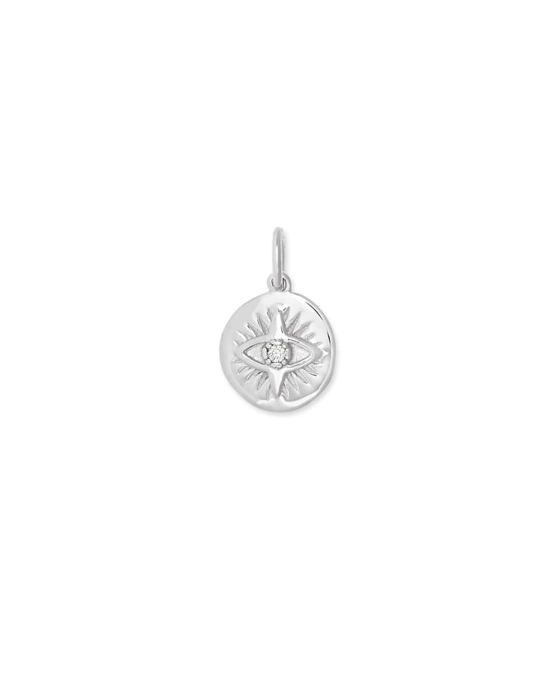 Kendra Scott Evil Eye Coin Charm In Sterling Silver 1 Kendra Scott Evil Eye Coin Charm In Sterling Silver