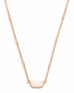Kendra Scott Fern Pendant Necklace In Rose Gold