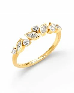 Kendra Scott Becca 14k Yellow Gold Band Ring In White Diamond -Demi-Fine Jewelry Shop kendra scott fine becca band ring 14k yellow gold white diamond 01 lg