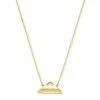 Kendra Scott Folds Of Honor 14k Gold Pendant Necklace In White Diamond