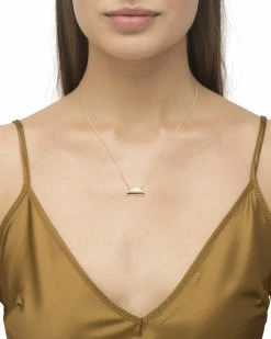 Kendra Scott Folds Of Honor 14k Gold Pendant Necklace In White Diamond -Demi-Fine Jewelry Shop kendra scott fine folds of honor necklace 18k white20gold 03 lg