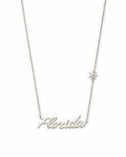 Kendra Scott Florida Pendant Necklace In Sterling Silver
