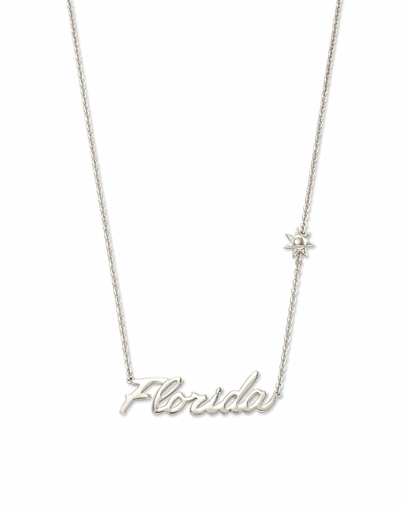 Kendra Scott Florida Pendant Necklace In Sterling Silver 1 Kendra Scott Florida Pendant Necklace In Sterling Silver
