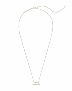 Kendra Scott Folds Of Honor Pendant Necklace In Silver -Demi-Fine Jewelry Shop kendra scott folds of honor pendant necklace rhodium silver 01 lg