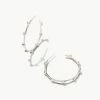 Kendra Scott Haven Heart Hoop Earrings In Silver