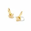 Kendra Scott Heart Padlock Huggie Earrings In 18k Gold Vermeil