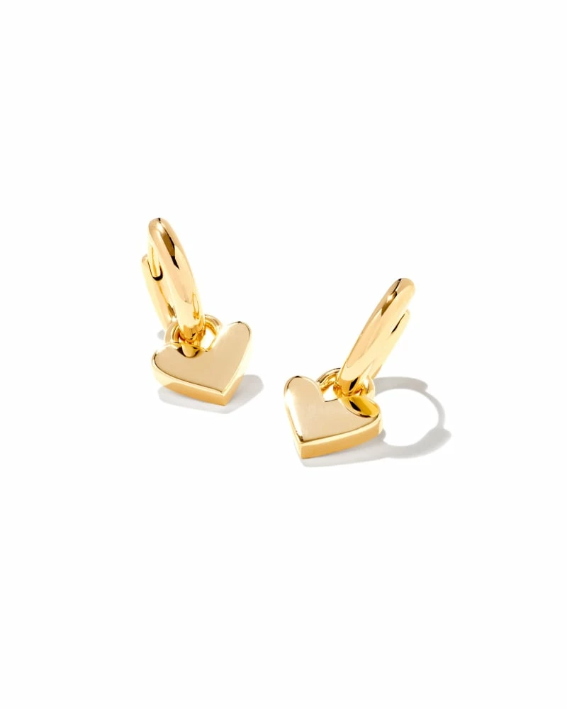Kendra Scott Heart Padlock Huggie Earrings In 18k Gold Vermeil 1 Kendra Scott Heart Padlock Huggie Earrings In 18k Gold Vermeil