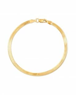 Kendra Scott Herringbone Chain Bracelet In 18k Yellow Gold Vermeil