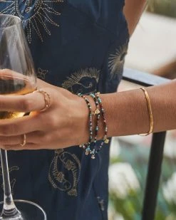 Kendra Scott Herringbone Chain Bracelet In 18k Yellow Gold Vermeil -Demi-Fine Jewelry Shop kendra scott herringbone chain bracelet