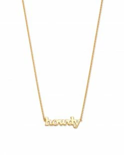 Kendra Scott Howdy Pendant Necklace In 18k Yellow Gold Vermeil
