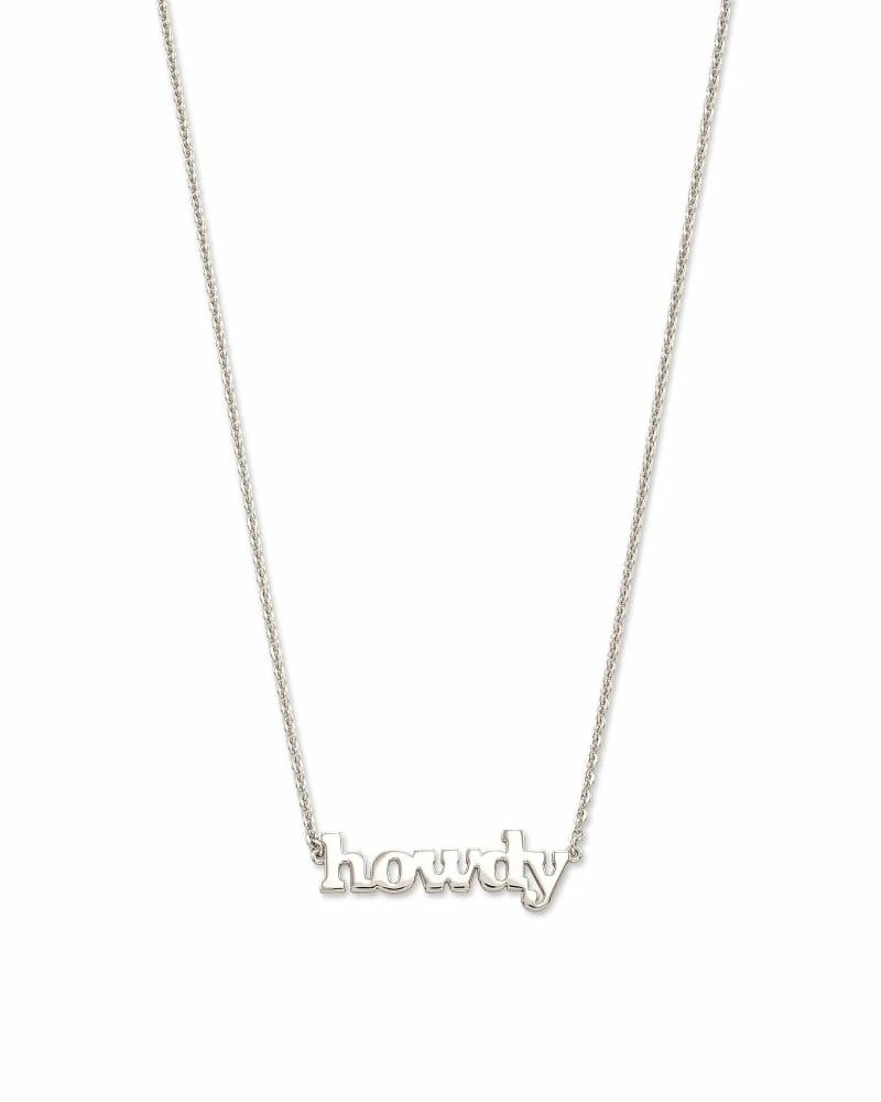 Kendra Scott Howdy Pendant Necklace In Sterling Silver 1 Kendra Scott Howdy Pendant Necklace In Sterling Silver