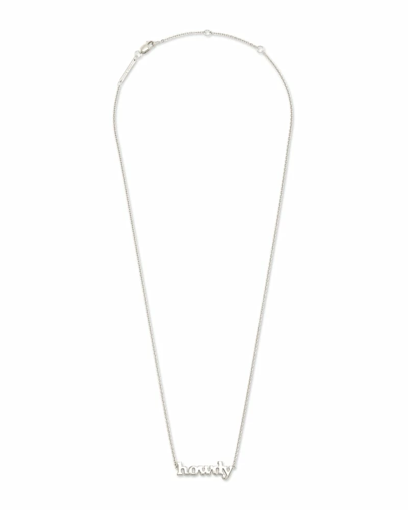Kendra Scott Howdy Pendant Necklace In Sterling Silver 2 Kendra Scott Howdy Pendant Necklace In Sterling Silver - Image 2