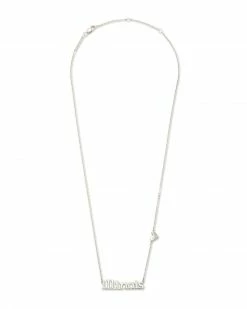 Kendra Scott Illinois Pendant Necklace In Sterling Silver -Demi-Fine Jewelry Shop kendra scott illinois pendant necklace sterling silver 01 lg