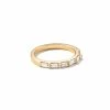 Kendra Scott Isabella 14k Yellow Gold Half Eternity Band Ring In White Diamond