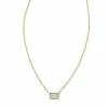 Kendra Scott Isabella 14k Yellow Gold Pendant Necklace In White Diamond, .18ct