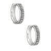 Kendra Scott Jack Silver Hoop Earrings In Charcoal Gray Crystal