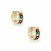 Kendra Scott Jack Gold Huggie Earrings In Multi Crystal