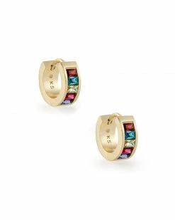 Kendra Scott Jack Gold Huggie Earrings In Multi Crystal
