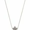 Kendra Scott Jae Star Silver Pendant Necklace In Platinum Drusy