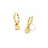 Kendra Scott Jess Lock Huggie Earrings In Gold