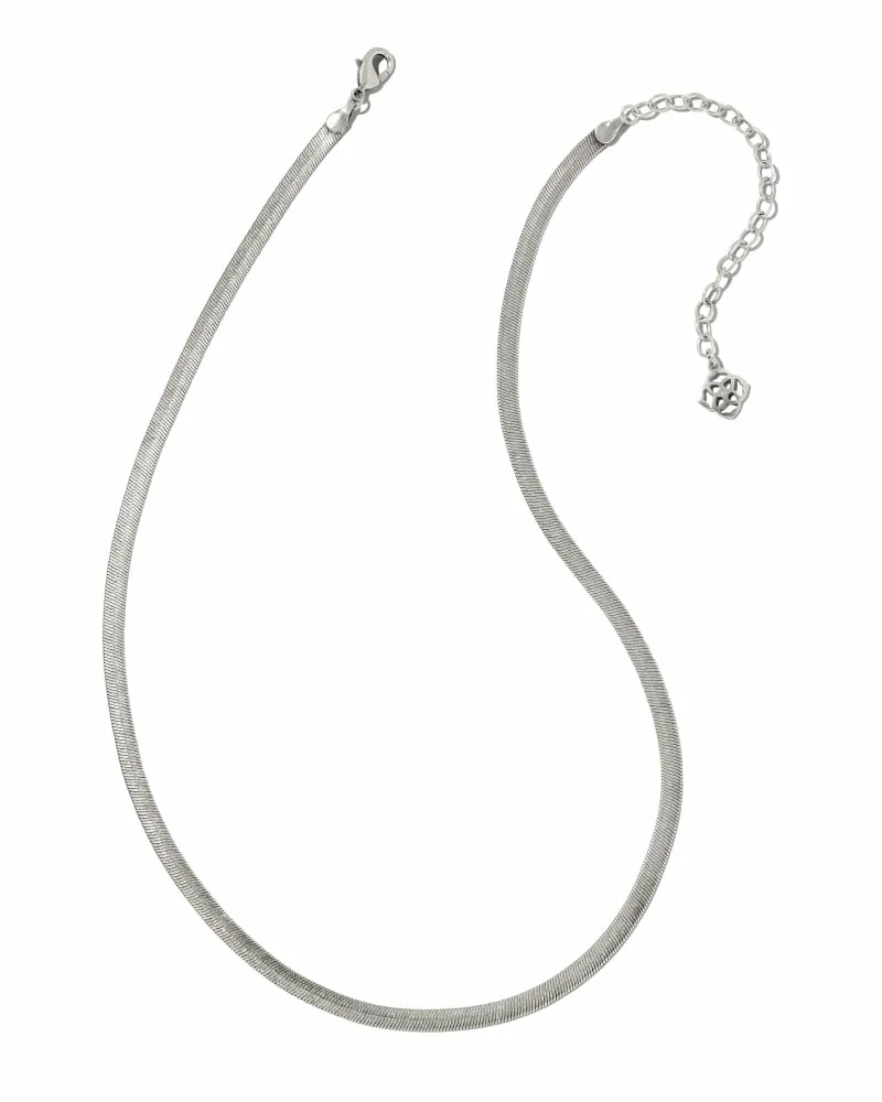 Kendra Scott Kassie Chain Necklace In Vintage Silver 1 Kendra Scott Kassie Chain Necklace In Vintage Silver