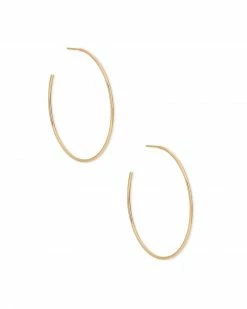 Kendra Scott Keeley 50mm Hoop Earrings In 18k Gold Vermeil