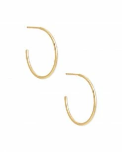 Keeley 25mm Small Hoop Earrings In 18k Gold Vermeil