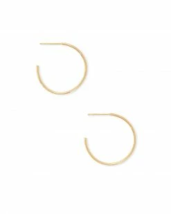 Keeley 25mm Small Hoop Earrings In 18k Gold Vermeil -Demi-Fine Jewelry Shop kendra scott keeley sm hoop earrings 18k gold vermeil 01 lg