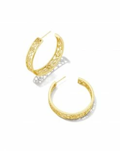 Kendra Scott Kelly Hoop Earrings In Gold