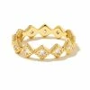 Kendra Scott Kinsley Gold Band Ring In White Crystal