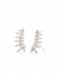 Kendra Scott Laurie Ear Climbers In Silver