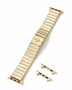 Demi-Fine Jewelry Shop -Demi-Fine Jewelry Shop kendra scott leanor watch band gold ivory mother of pearl 01