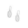 Kendra Scott Lee Sterling Silver Drop Earrings In Ivory Mother-of-Pearl