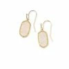 Kendra Scott Lee Gold Drop Earrings In Iridescent Drusy