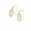 Kendra Scott Lee Gold Drop Earrings In Ivory Pearl