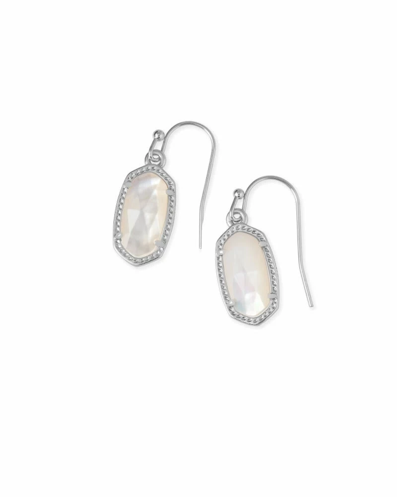 Kendra Scott Lee Silver Drop Earrings In Ivory Pearl 1 Kendra Scott Lee Silver Drop Earrings In Ivory Pearl