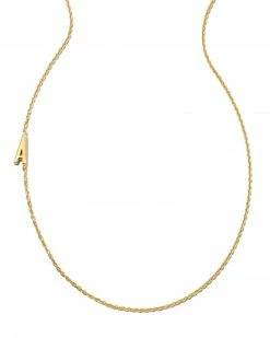 Kendra Scott Letter A Inline Initial Necklace In 18k Gold Vermeil