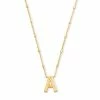Kendra Scott Letter A Pendant Necklace In Gold